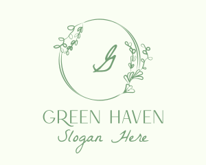 Decorative Green Vine logo design