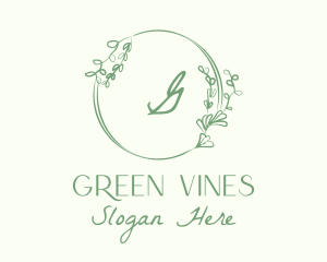 Decorative Green Vine logo design