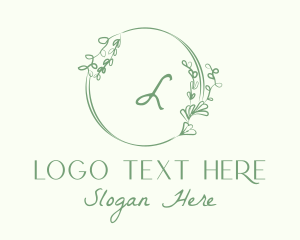 Wreath - Decorative Green Vine logo design