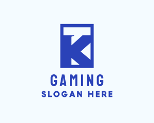 Blue Chat Letter K Logo