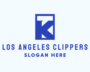 Messaging - Blue Chat Letter K logo design
