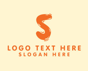 Orange Juice - Liquid Soda Letter S logo design