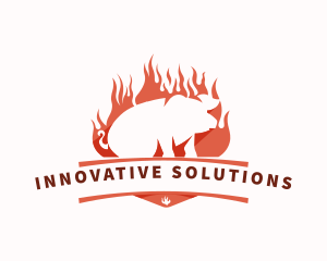 Roast Pig Barbecue Logo