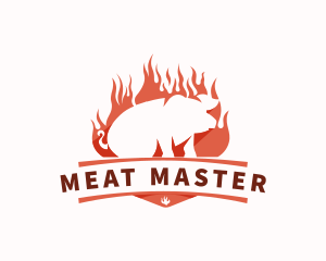 Roast Pig Barbecue logo design