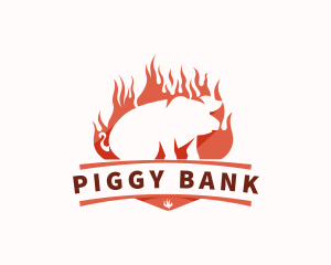 Roast Pig Barbecue logo design