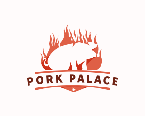 Roast Pig Barbecue logo design