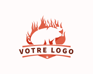 Roast - Roast Pig Barbecue logo design