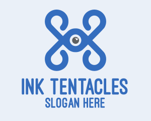 Tentacles - Blue Eye Tentacles logo design