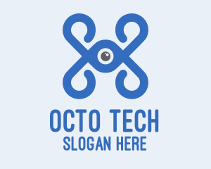 Blue Eye Tentacles logo design