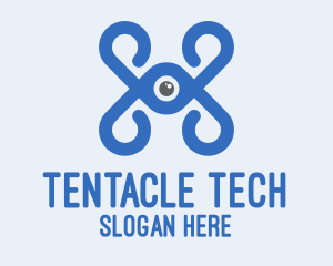 Blue Eye Tentacles logo design