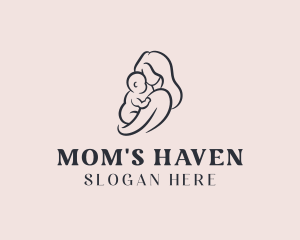 Mom Baby Parenting logo design