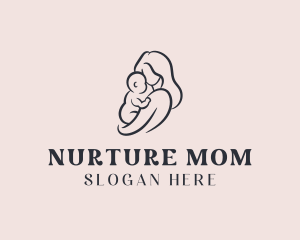 Postnatal - Mom Baby Parenting logo design