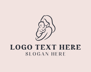 Postpartum - Mom Baby Parenting logo design