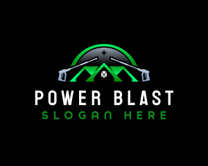 Roof Power Wash Tool logo design