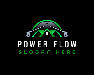 Roof Power Wash Tool logo design