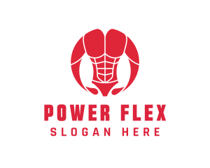 BodyBuilder Muscle Man logo design