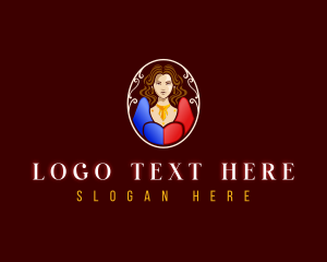 Filipiniana - Woman Filipiniana Dress logo design