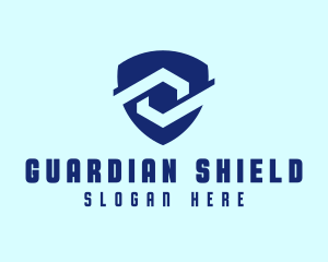 Blue Company Shield  logo design