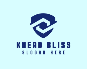 Blue Company Shield  logo design