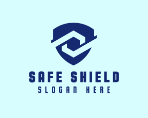 Blue Company Shield  logo design