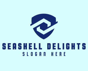 Blue Company Shield  logo design