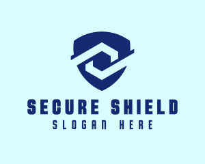 Blue Company Shield  logo design