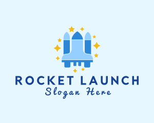 Shuttle Space Rocket logo design