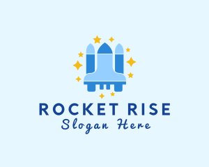 Shuttle Space Rocket logo design