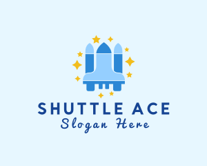 Shuttle Space Rocket logo design