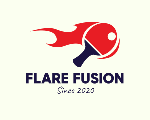 Flare - Blazing Table Tennis Paddle logo design