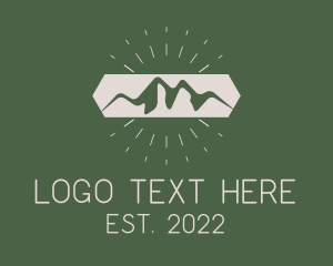 Beige - Mountain Range Travel logo design