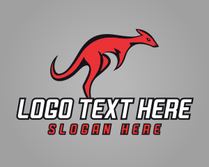 Team - Red Fast Kangaroo logo design