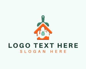 Contractor - House Paint Brush logo design