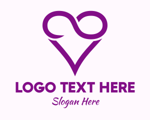 Dating Website - Violet Infinite Love logo design