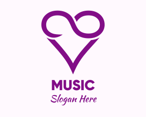 Simple - Violet Infinite Love logo design