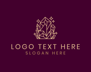 Mystical - Crystal Diamond Sparkle logo design