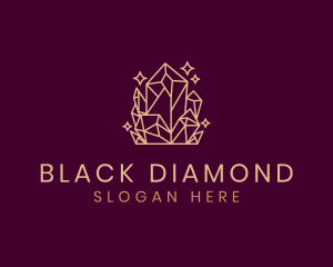 Crystal Diamond Sparkle logo design