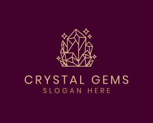 Crystal Diamond Sparkle logo design