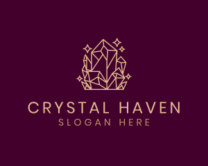 Crystal Diamond Sparkle logo design