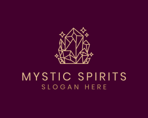 Crystal Diamond Sparkle logo design