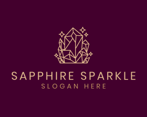 Crystal Diamond Sparkle logo design