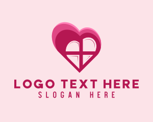 Caregiver - Romantic Heart Window logo design