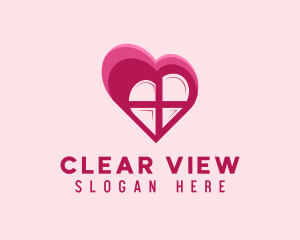 Romantic Heart Window logo design