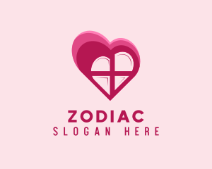 Romance - Romantic Heart Window logo design