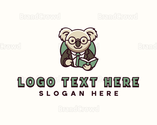 Professor Koala Teacher Logo