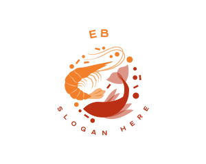 Cuisine - Seafood Shrimp Fish logo design