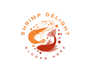 Seafood Shrimp Fish logo design