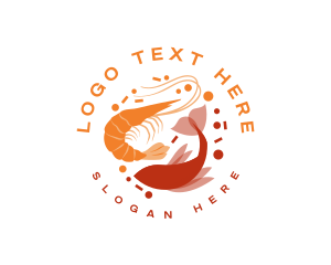Aquatic - Seafood Shrimp Fish logo design