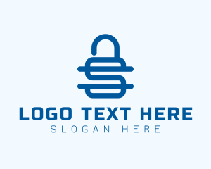 Lock And Key - Security Lock Letter S logo design