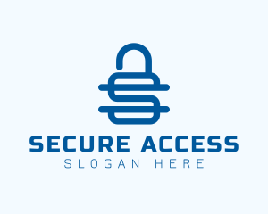 Passcode - Security Lock Letter S logo design